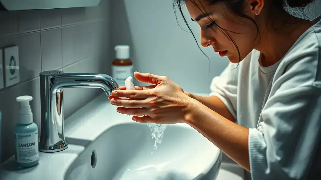 Higiene das mãos para prevenção de acne