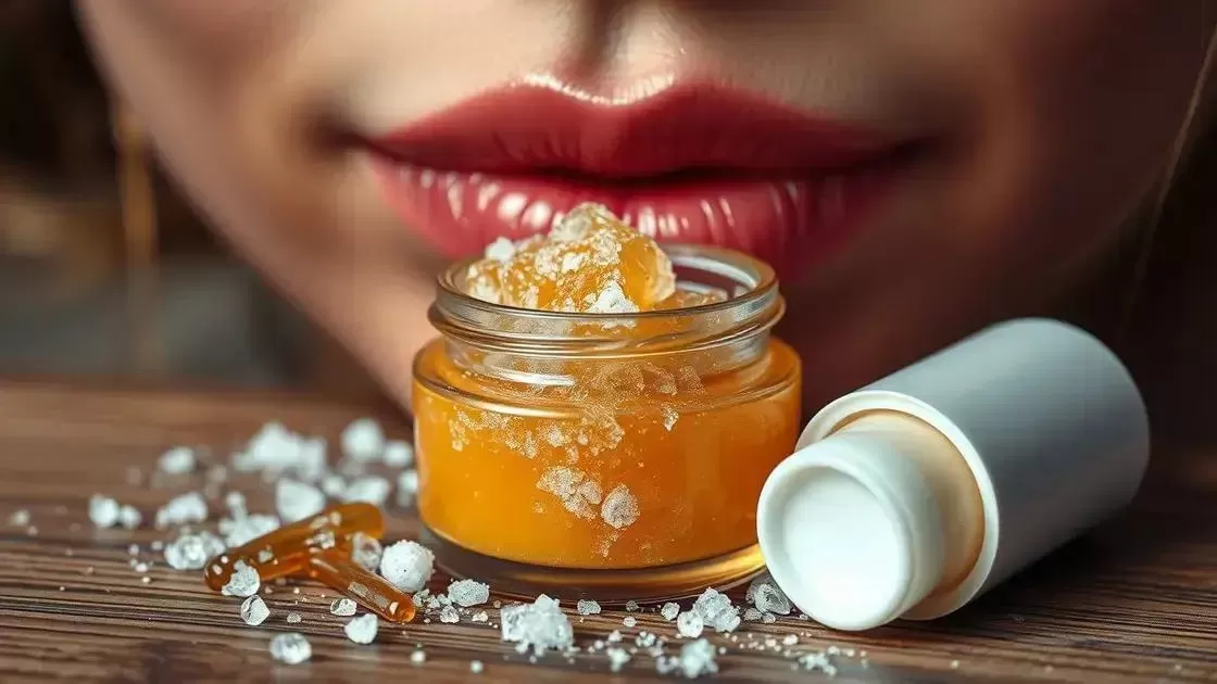 Esfoliação labial para lábios macios